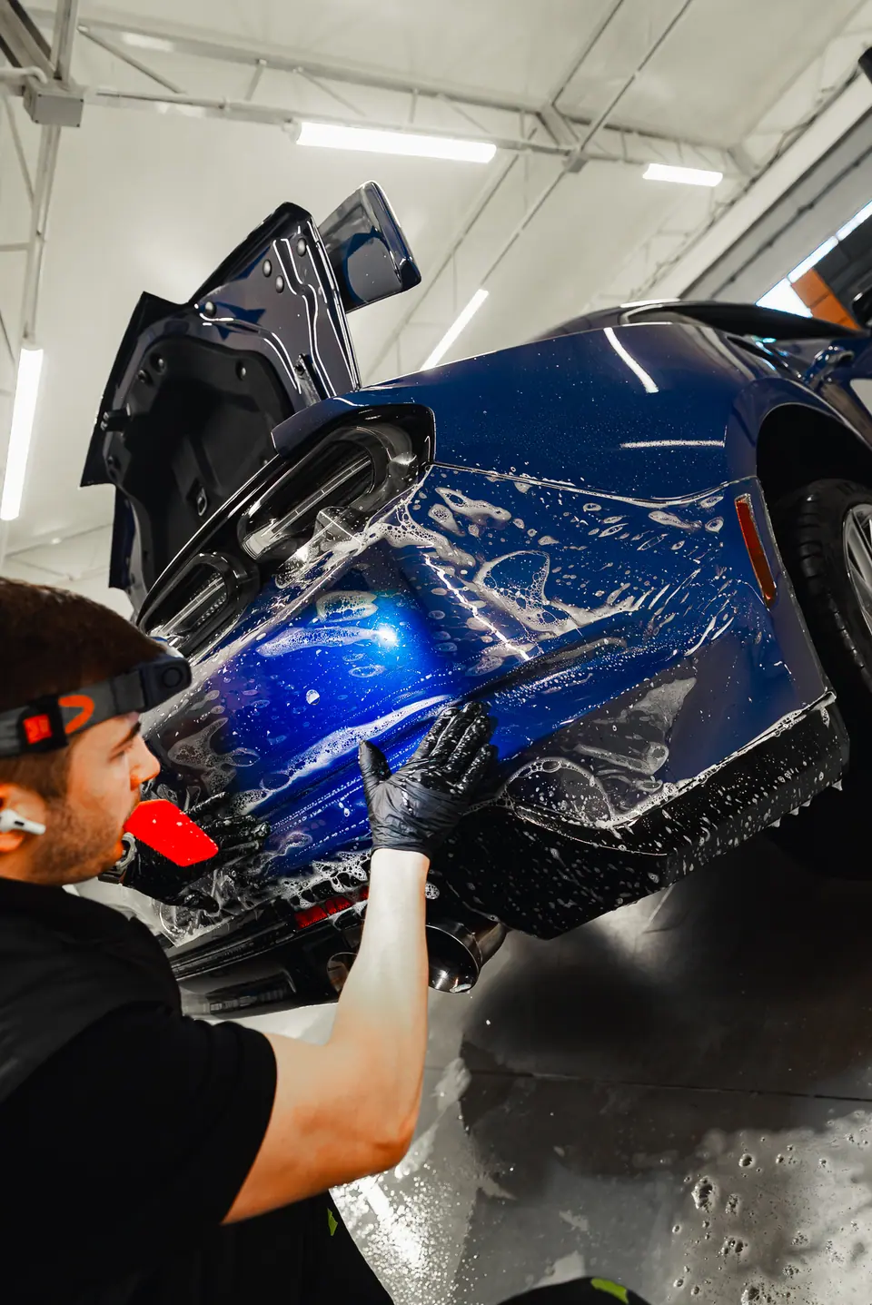 Aplikacja folii PPF, ujęcie 2 – Chevrolet Camaro ZL1, aplikacja folii PPF, Premium-Auto Szczecin